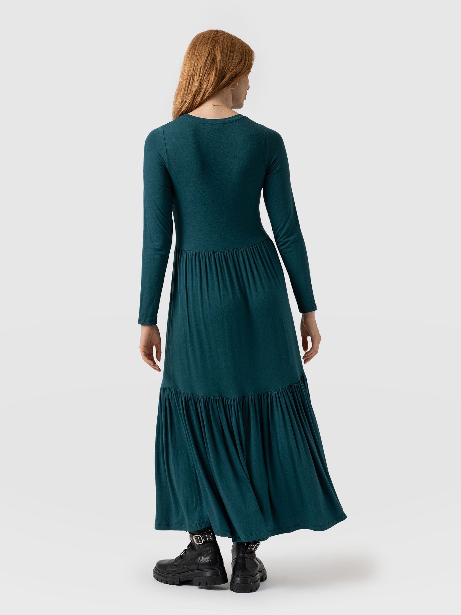 Greenwich Dress Long Sleeve - Deep Green